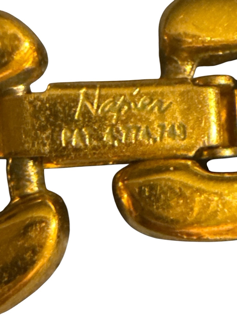 Vintage Napier Gold Tone Chunky Link Statement Necklace - Picture 3 of 5